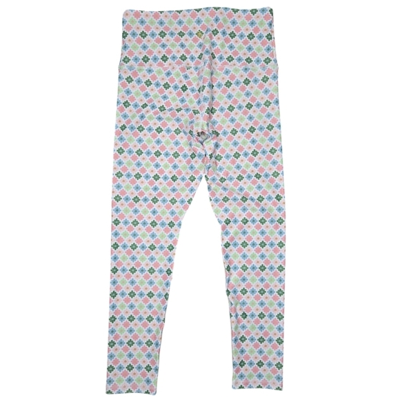 Smith & Quinn Women's Pink Multi Tile Geo Preppy Golf Leggings Size Large - Picture 2 of 7